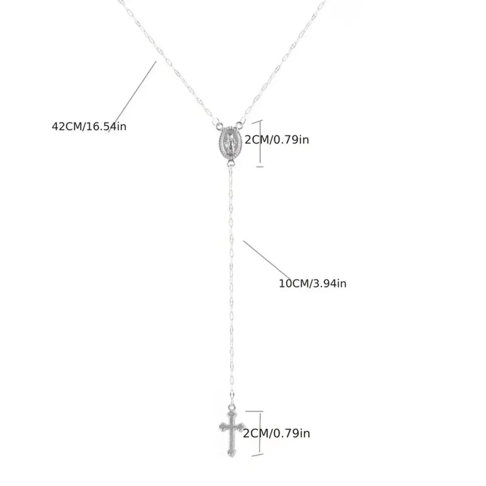 Rosary Cross Adjustable Necklace for Women - Picture 5 of 5